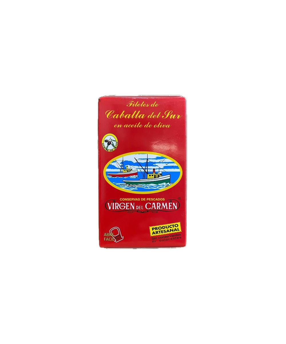 FILETES DE CABALLA EN ACEITE DE OLIVA VIRGEN DEL CARMEN 120 G – CONSERVA DE TARIFA