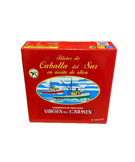 FILETES DE CABALLA EN ACEITE DE OLIVA VIRGEN DEL CARMEN 525 G – CONSERVA DE TARIFA