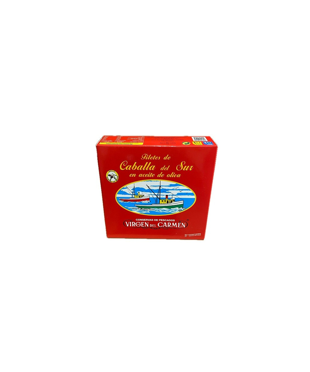 FILETES DE CABALLA EN ACEITE DE OLIVA VIRGEN DEL CARMEN 525 G – CONSERVA DE TARIFA