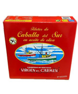 FILETES DE CABALLA EN ACEITE DE OLIVA VIRGEN DEL CARMEN 525 G – CONSERVA DE TARIFA