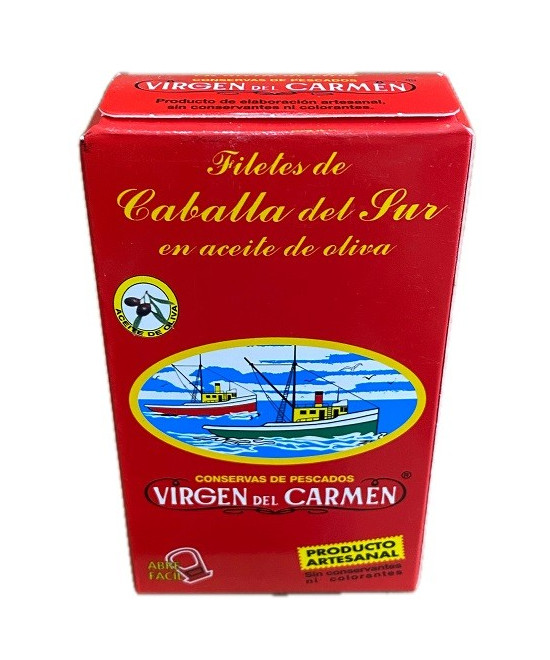 FILETES DE CABALLA EN ACEITE DE OLIVA VIRGEN DEL CARMEN 120 G – CONSERVA DE TARIFA