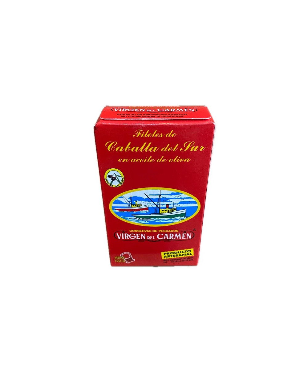 FILETES DE CABALLA EN ACEITE DE OLIVA VIRGEN DEL CARMEN 120 G – CONSERVA DE TARIFA