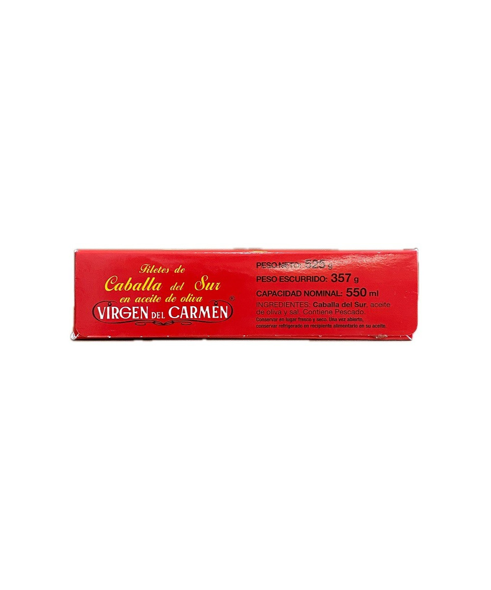 FILETES DE CABALLA EN ACEITE DE OLIVA VIRGEN DEL CARMEN 525 G – CONSERVA DE TARIFA