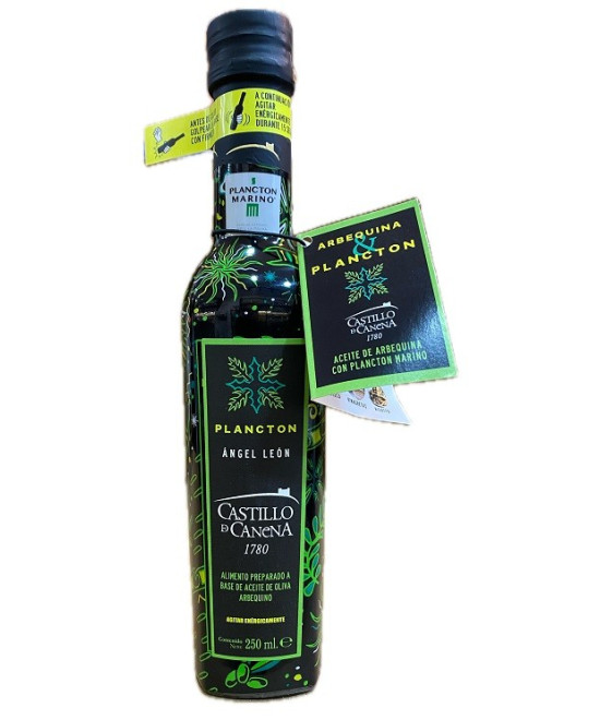 ACEITE DE OLIVA ARBEQUINO CON PLANCTON MARINO ÁNGEL LEÓN 250 ML – CASTILLO DE CANENA