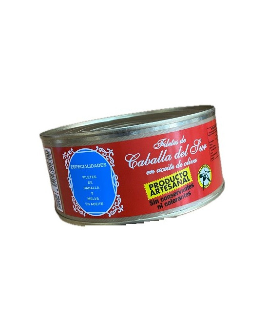 FILETES DE CABALLA EN ACEITE DE OLIVA VIRGEN DEL CARMEN 975 G – CONSER