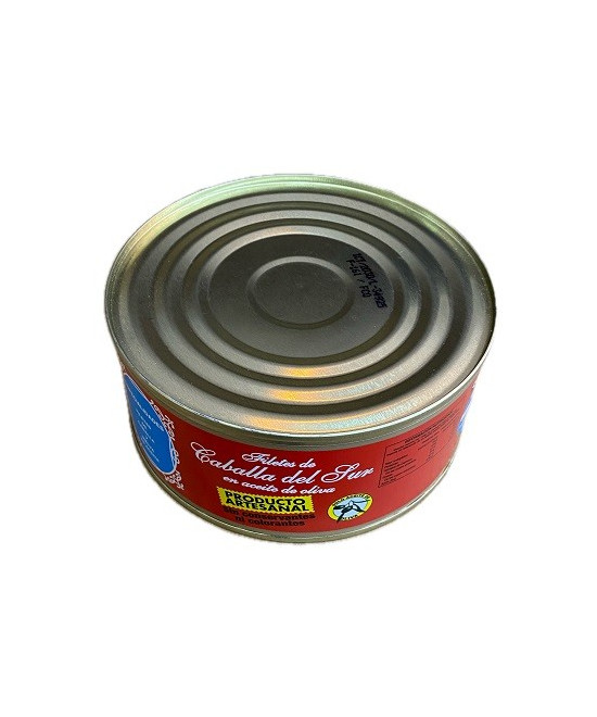FILETES DE CABALLA EN ACEITE DE OLIVA VIRGEN DEL CARMEN 975 G – CONSERVA DE TARIFA