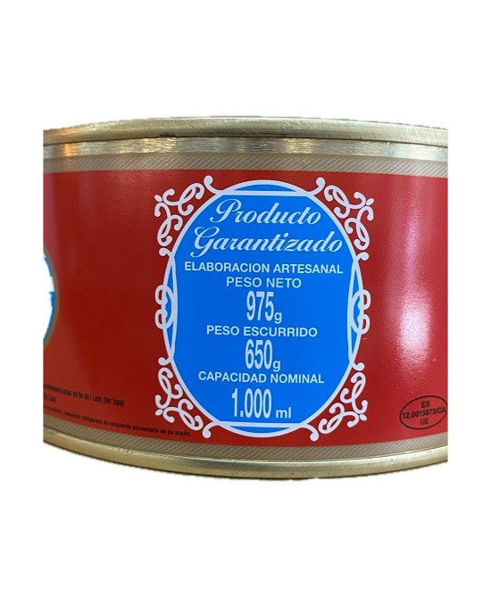 FILETES DE CABALLA EN ACEITE DE OLIVA VIRGEN DEL CARMEN 975 G – CONSERVA DE TARIFA