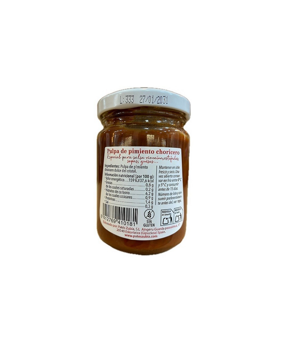 PULPA DE PIMIENTO CHORICERO ZUBIA LA AUTÉNTICA 125 G – PRODUCTO NATURAL DE GIPUZKOA