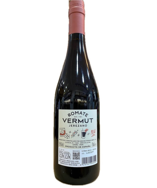 VERMUT ROJO JEREZANO SÁNCHEZ ROMATE 750 ML – VERMUT DE JEREZ