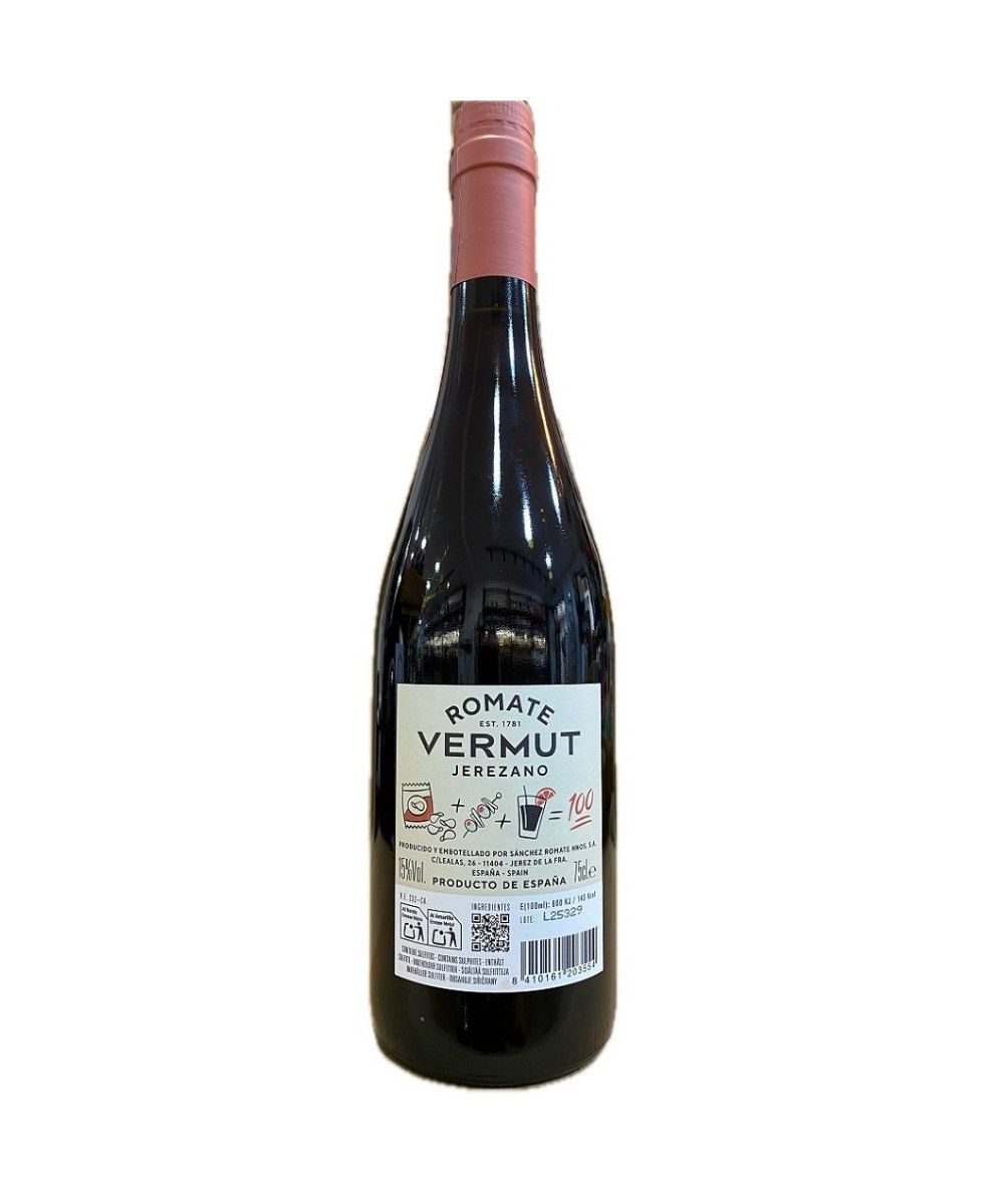 VERMUT ROJO JEREZANO SÁNCHEZ ROMATE 750 ML – VERMUT DE JEREZ