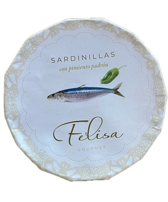 SARDINILLAS CON PIMIENTO PADRÓN FELISA GOURMET 115 G EN ACEITE DE OLIVA