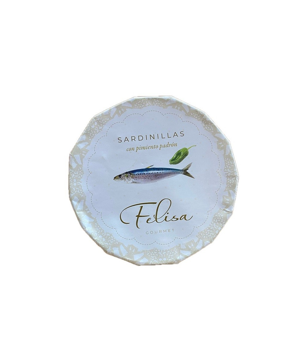 SARDINILLAS CON PIMIENTO PADRÓN FELISA GOURMET 115 G EN ACEITE DE OLIVA