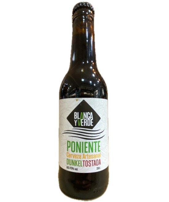 CERVEZA PONIENTE BLANCA Y VERDE – DUNKEL TOSTADA ARTESANAL DE CÁDIZ
