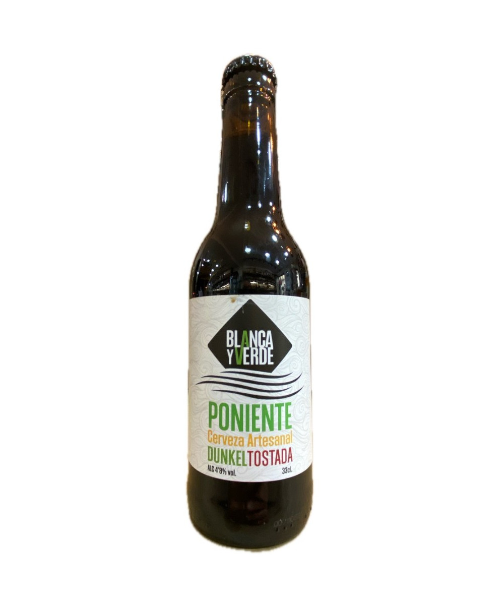 CERVEZA PONIENTE BLANCA Y VERDE – DUNKEL TOSTADA ARTESANAL DE CÁDIZ