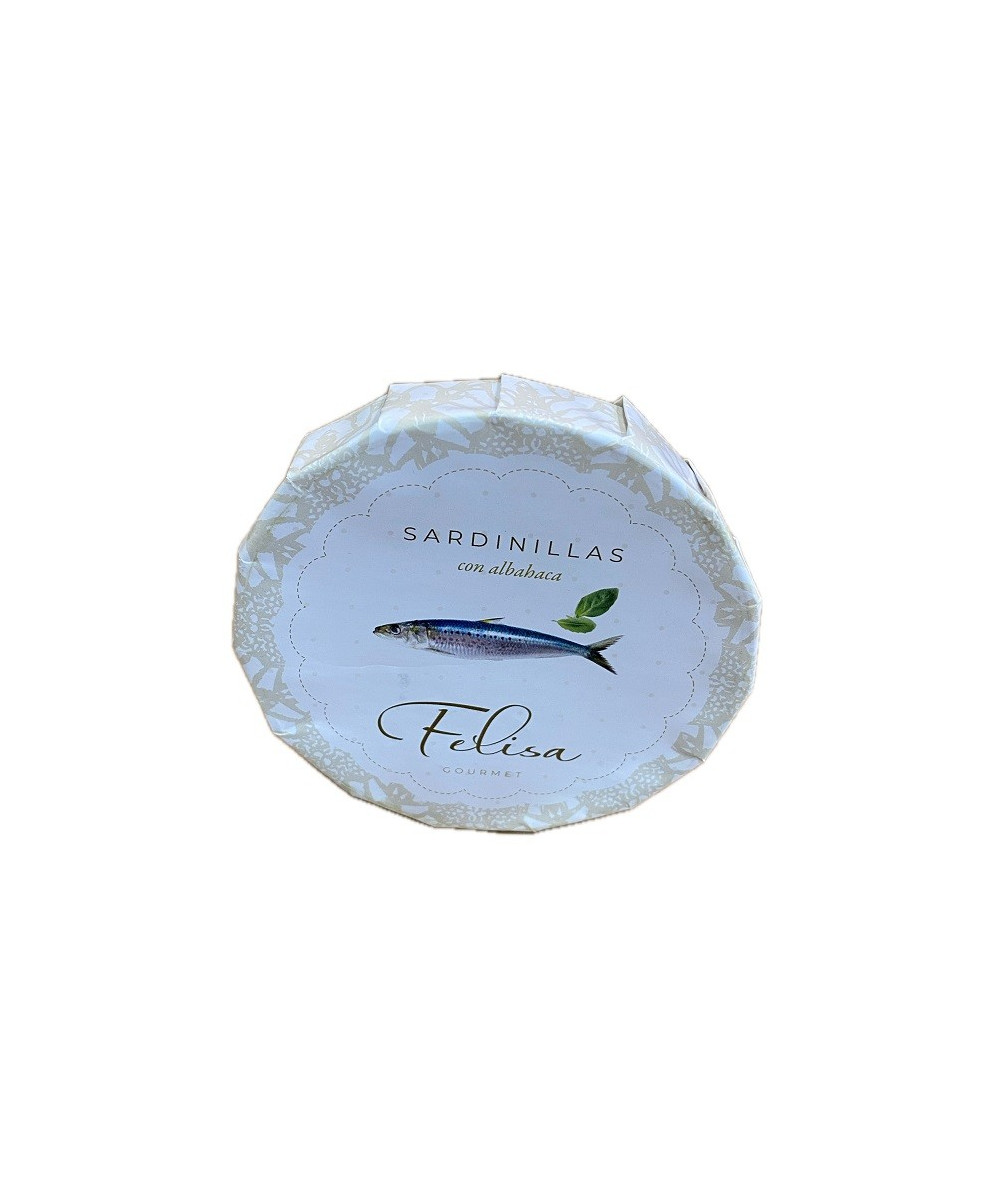 SARDINILLAS CON ALBAHACA FELISA GOURMET 115 G EN ACEITE DE OLIVA