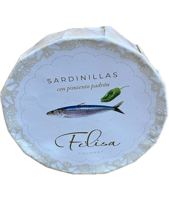 SARDINILLAS CON PIMIENTO PADRÓN FELISA GOURMET 115 G EN ACEITE DE OLIVA