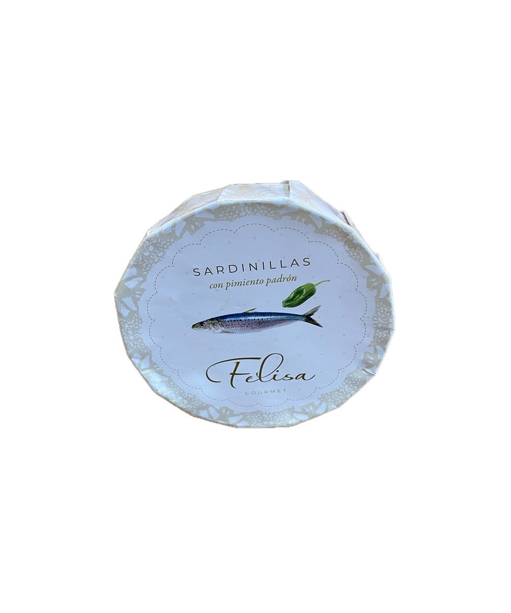 SARDINILLAS CON PIMIENTO PADRÓN FELISA GOURMET 115 G EN ACEITE DE OLIVA