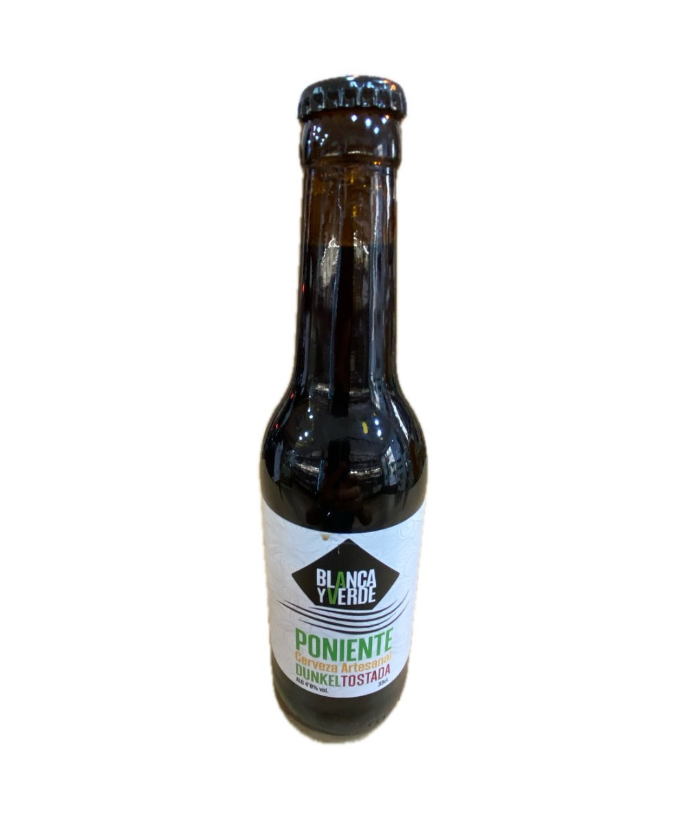 CERVEZA PONIENTE BLANCA Y VERDE – DUNKEL TOSTADA ARTESANAL DE CÁDIZ