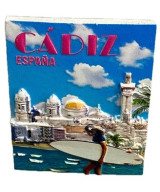 IMÁN DE NEVERA DE CÁDIZ – SURFISTA, CATEDRAL Y MONUMENTO A LA CONSTITUCIÓN