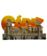 IMÁN DE NEVERA DE CÁDIZ – PUERTAS DE TIERRA, CATEDRAL Y AYUNTAMIENTO