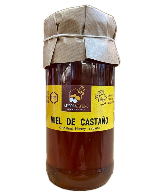 MIEL DE CASTAÑO APÍCOLA PATIÑO 300 G | TARRO DE CRISTAL