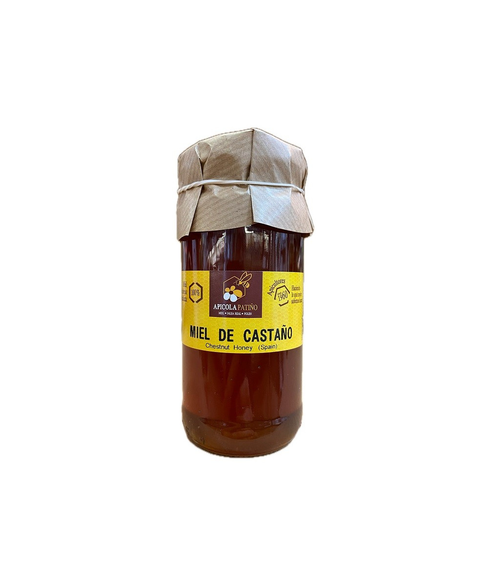 MIEL DE CASTAÑO APÍCOLA PATIÑO 300 G | TARRO DE CRISTAL