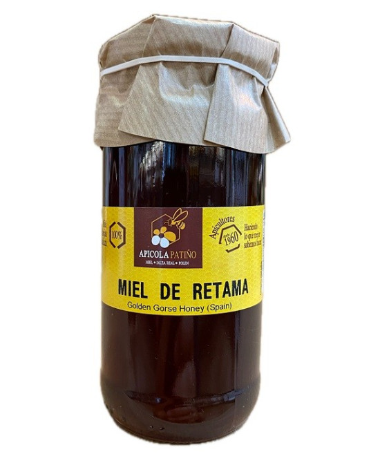 MIEL DE RETAMA APÍCOLA PATIÑO 300 G | TARRO DE CRISTAL