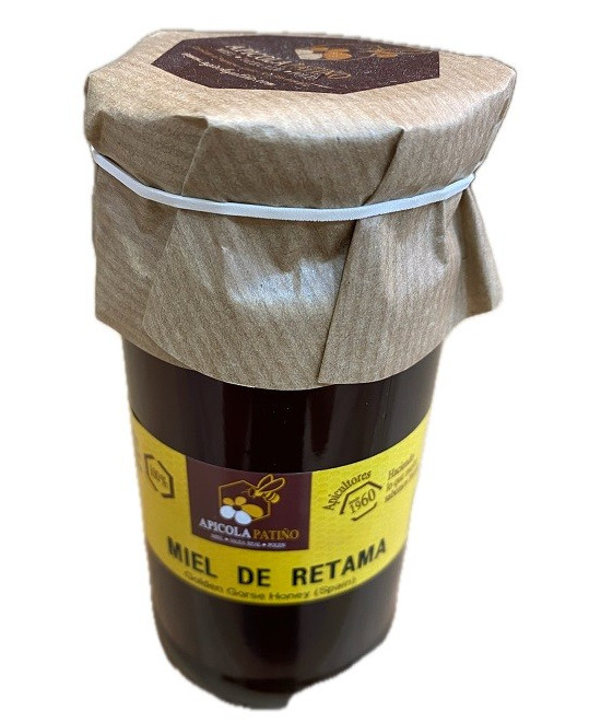 MIEL DE RETAMA APÍCOLA PATIÑO 300 G | TARRO DE CRISTAL