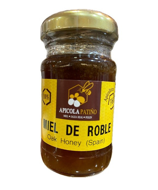 MIEL DE ROBLE APÍCOLA PATIÑO 80 G | TARRO DE CRISTAL