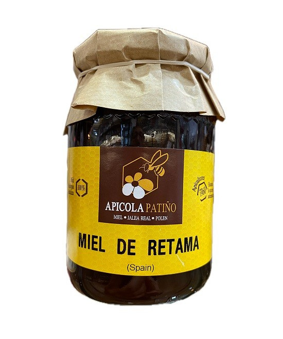 MIEL DE RETAMA APÍCOLA PATIÑO 500 G | TARRO DE CRISTAL