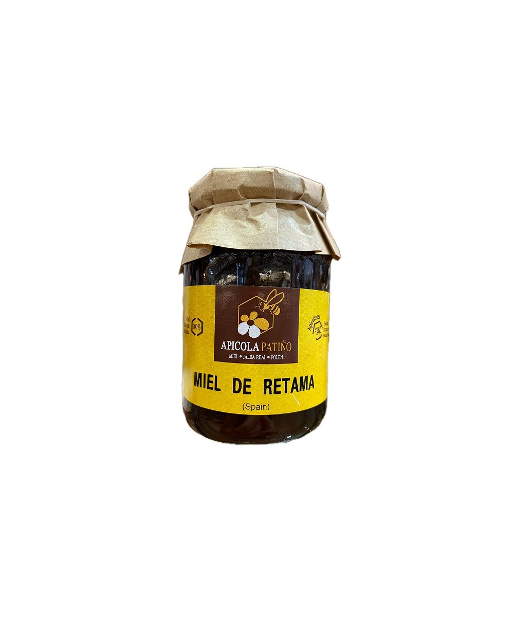 MIEL DE RETAMA APÍCOLA PATIÑO 500 G | TARRO DE CRISTAL