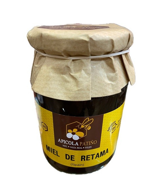 MIEL DE RETAMA APÍCOLA PATIÑO 500 G | TARRO DE CRISTAL