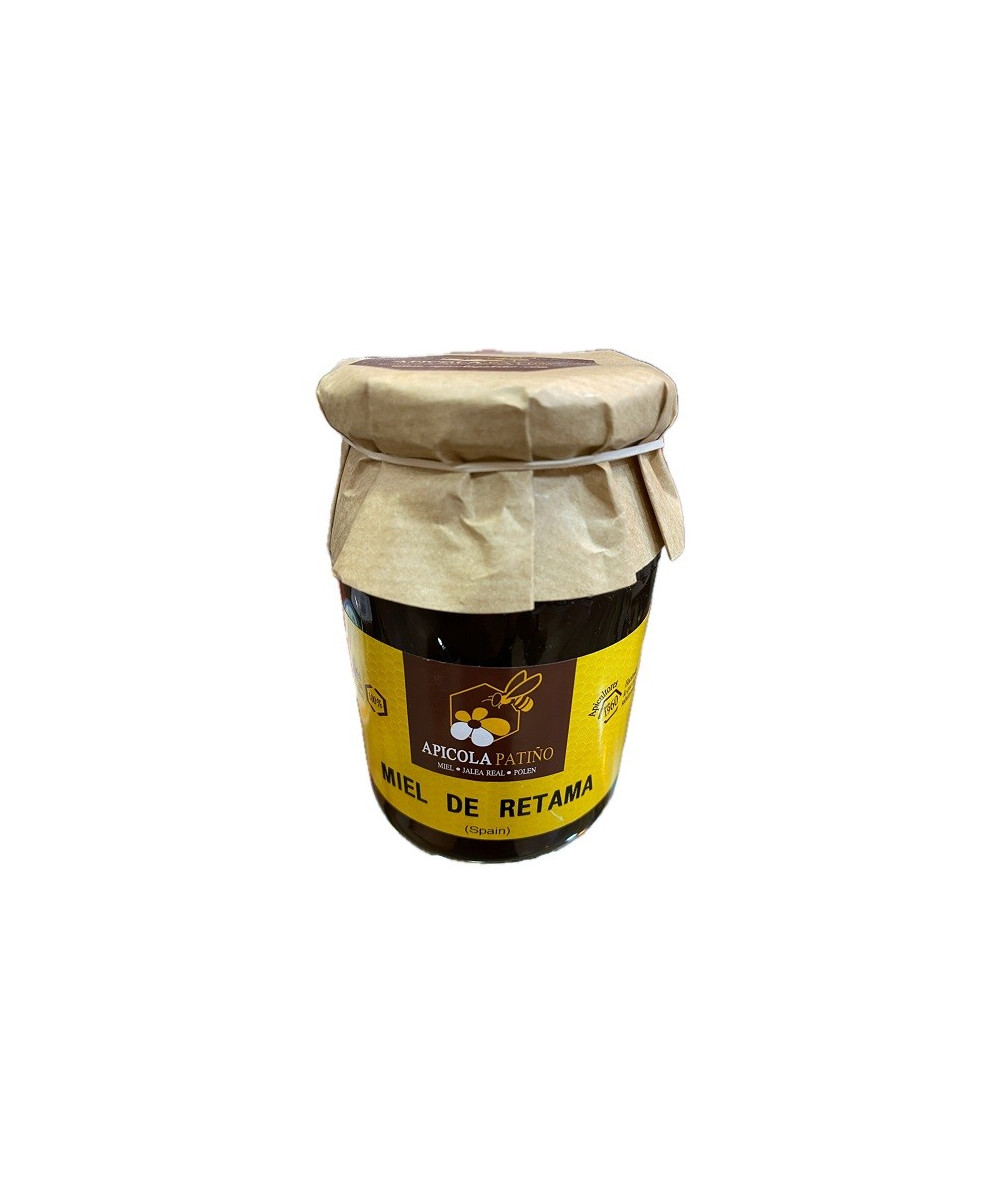 MIEL DE RETAMA APÍCOLA PATIÑO 500 G | TARRO DE CRISTAL
